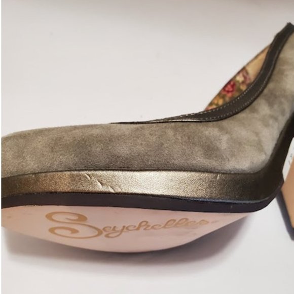 NEW Seychelles Suede Tokyo Platform Pump Heels in Taupe - Size 8 - Picture 15 of 16